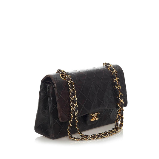 Chanel Classic Medium Lambskin Leather Double Flap Bag (SHG-31351)