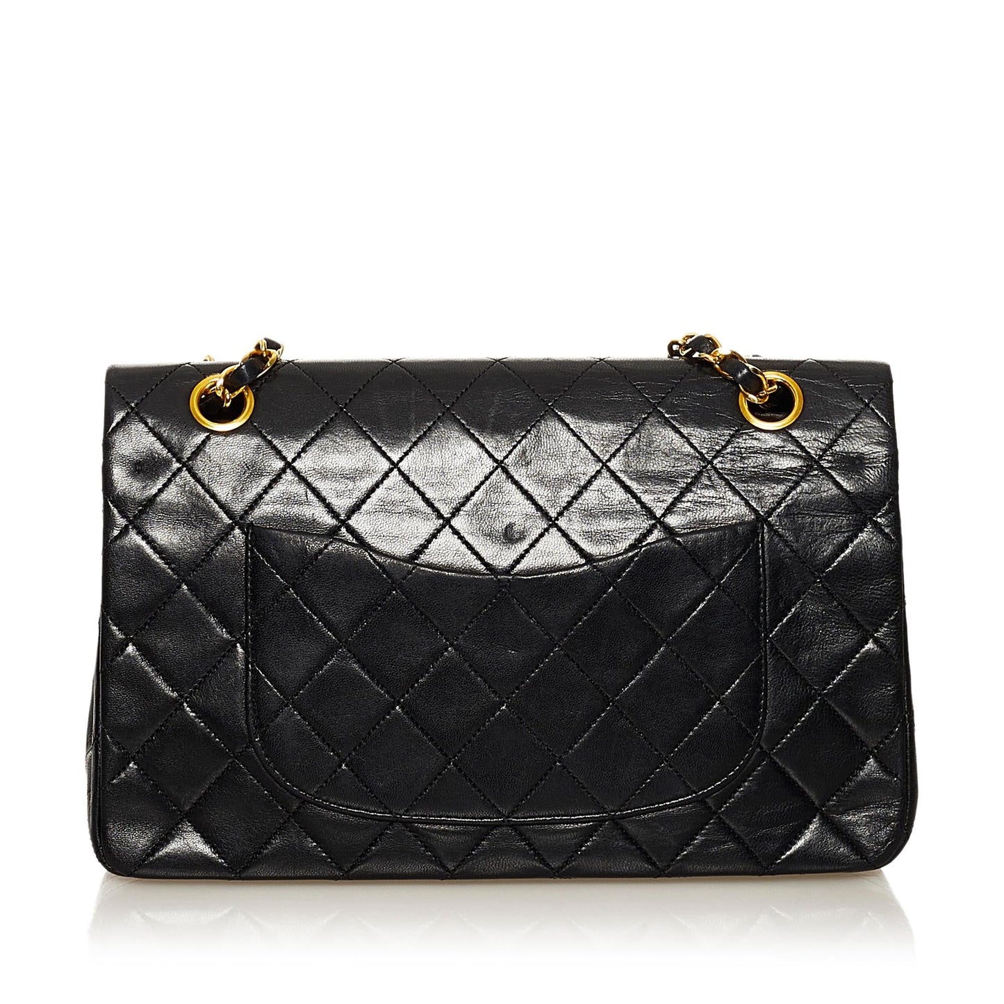 Chanel Classic Medium Lambskin Leather Double Flap Bag (SHG-35098)