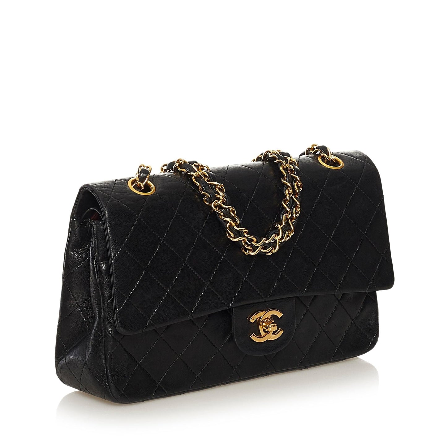 Chanel Classic Medium Lambskin Leather Double Flap Bag (SHG-35098)