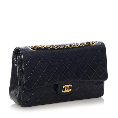 Chanel Classic Medium Lambskin Leather Double Flap Bag (SHG-35165)