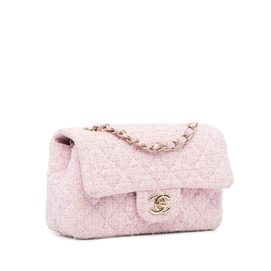 Chanel Classic Mini Rectangular Tweed Flap Bag (SHG-gxVLfm)