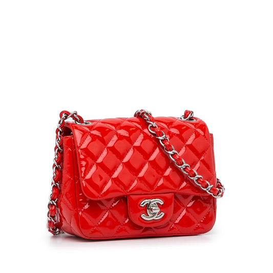 Chanel Classic Mini Square Patent Leather Single Flap (SHG-tPyR6G)