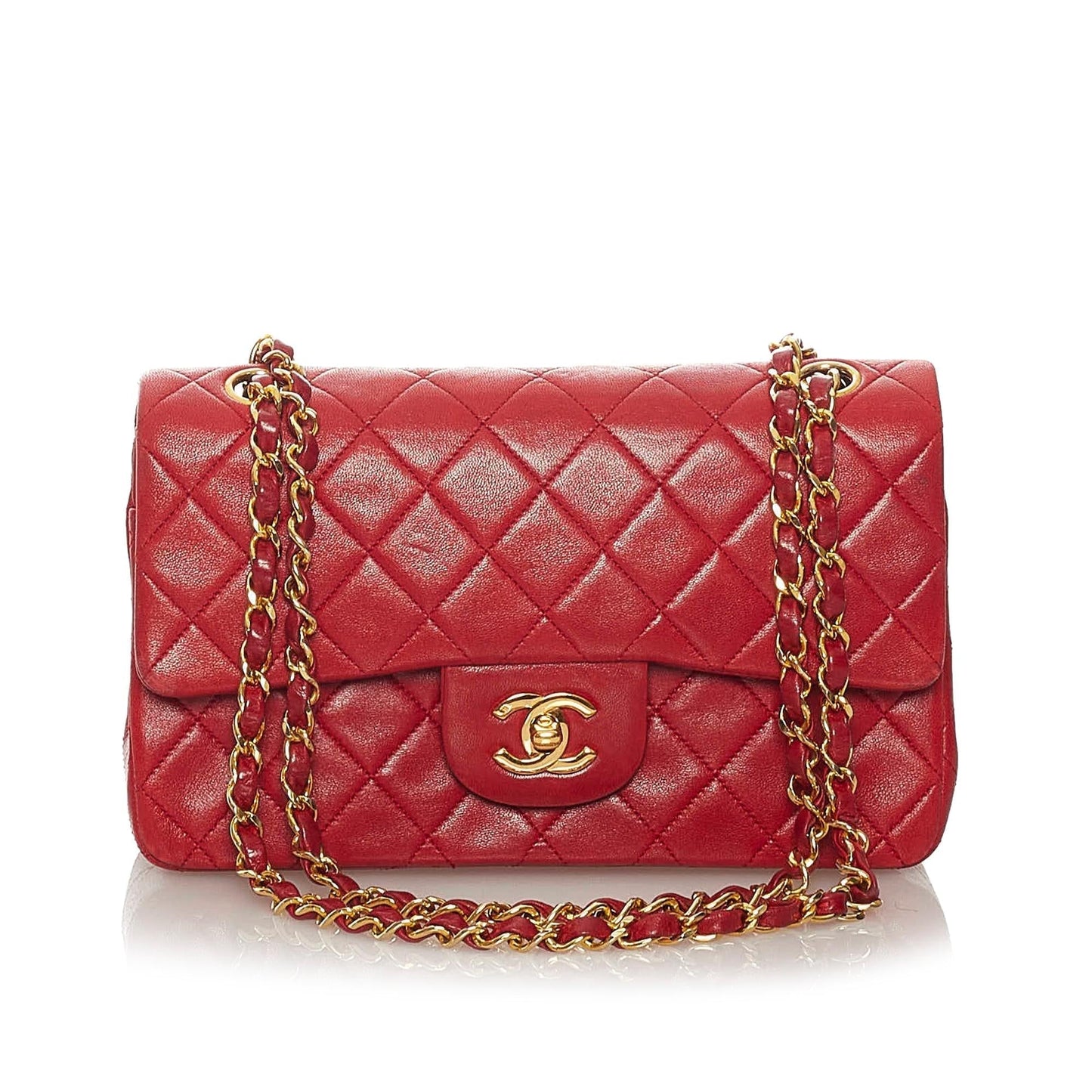 Chanel Classic Small Lambskin Leather Single Flap Bag (SHG-28011)