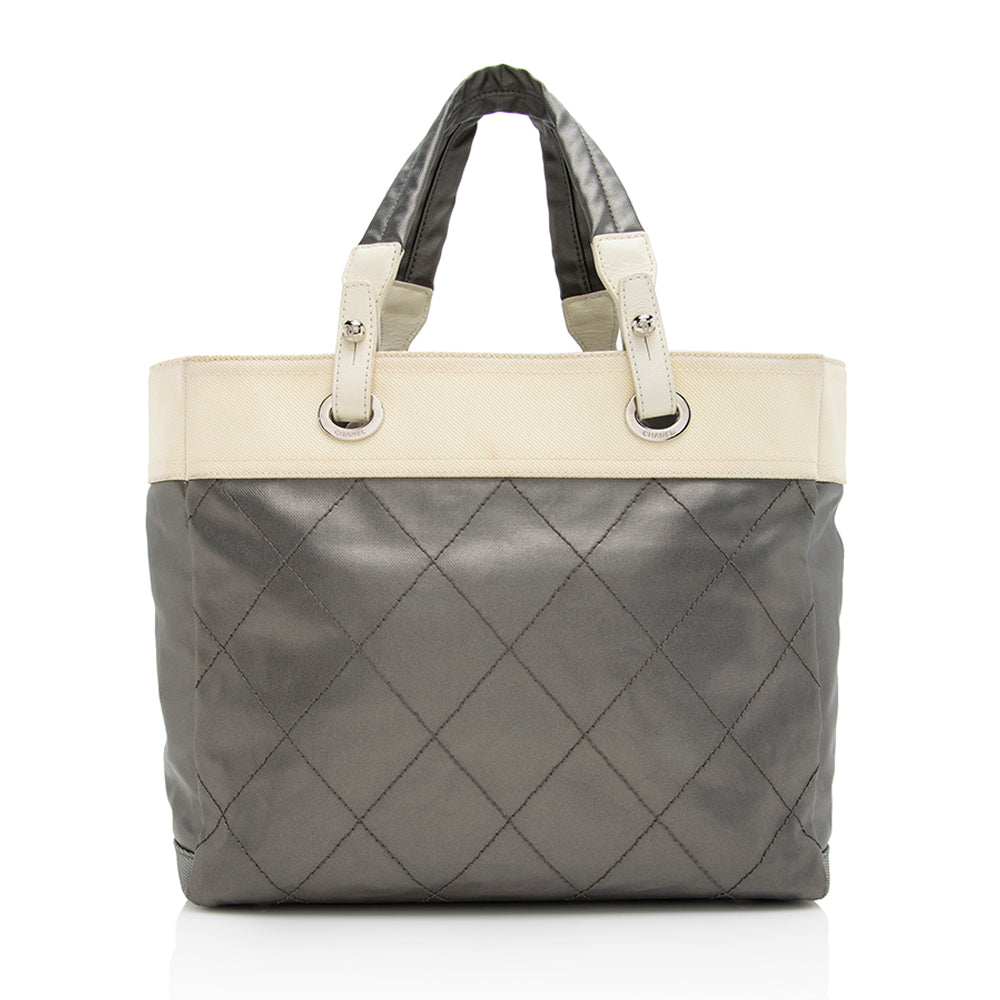 Chanel Coated Canvas Biarritz Tote - FINAL SALE (SHF-20003)