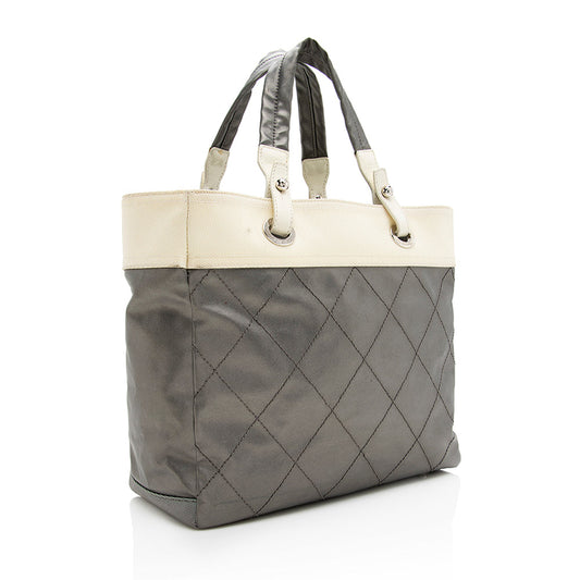 Chanel Coated Canvas Biarritz Tote - FINAL SALE (SHF-20003)