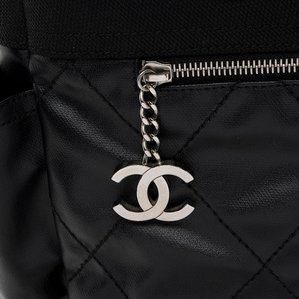 Chanel Coated Canvas Paris Biarritz Large Tote (SHF-14997)