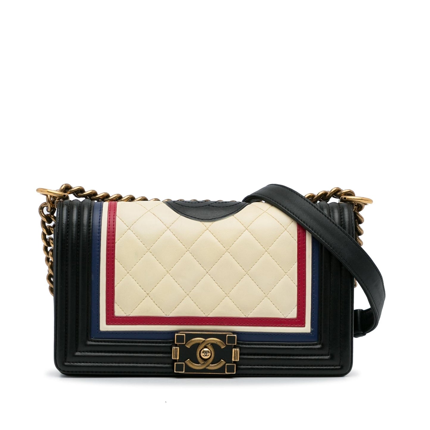 Chanel Crest-Embellished Medium Boy Bag (SHG-ThPZsB)