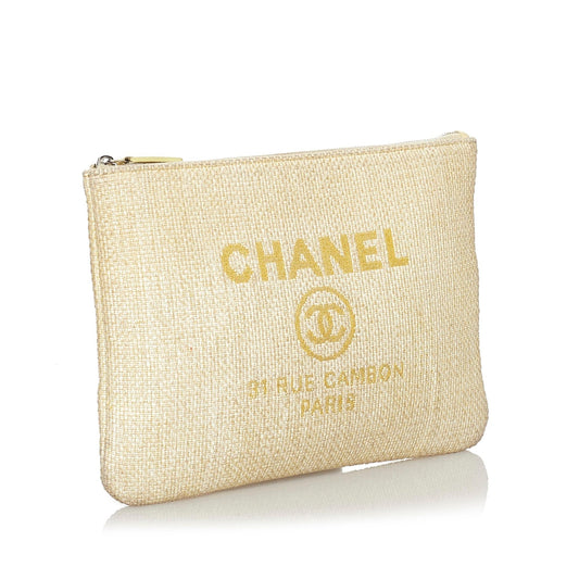 Chanel Deauville O-Case Raffia Clutch Bag (SHG-30795)