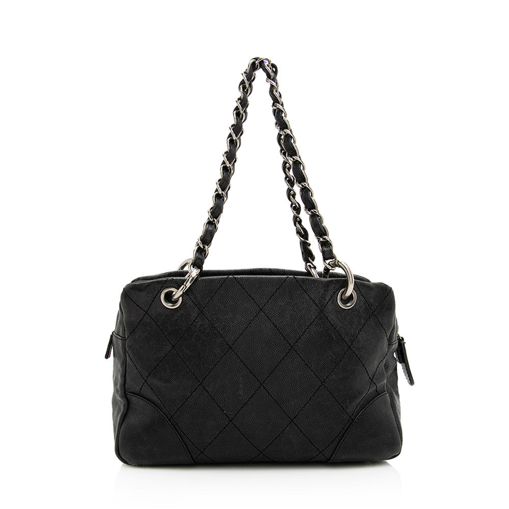 Chanel Distressed Caviar Leather Outdoor Ligne Satchel (SHF-20512)