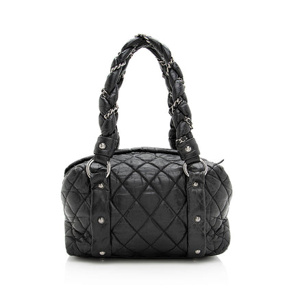 Chanel Distressed Lambskin Lady Braid Small Tote - FINAL SALE (SHF-19104)