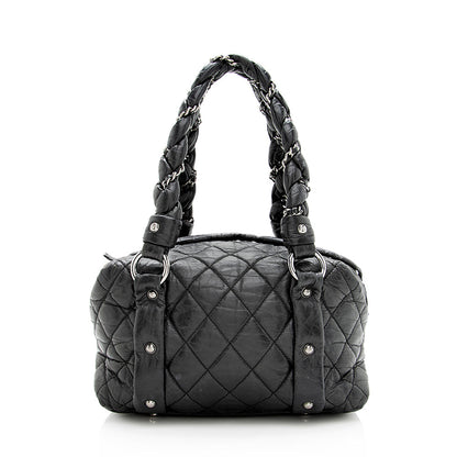 Chanel Distressed Lambskin Lady Braid Small Tote - FINAL SALE (SHF-19104)