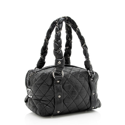 Chanel Distressed Lambskin Lady Braid Small Tote - FINAL SALE (SHF-19104)