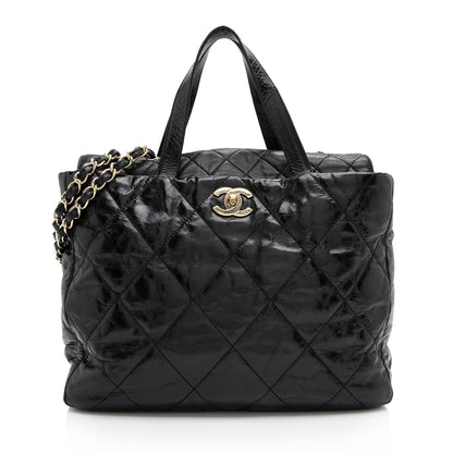 Chanel Glazed Calfskin Portobello Medium Tote (SHF-23347)