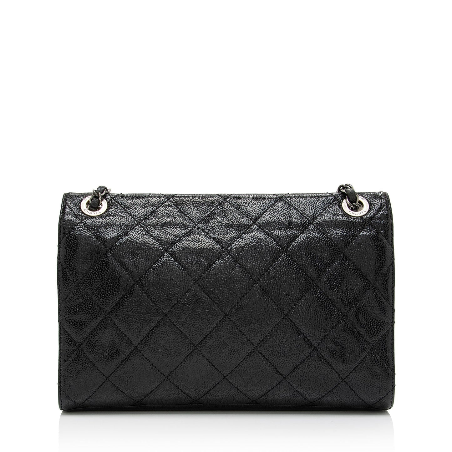 Chanel Glazed Caviar Leather CC Crave Medium Flap Bag (SHF-3RMxUM)