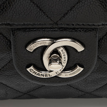 Chanel Glazed Caviar Leather CC Crave Medium Flap Bag (SHF-3RMxUM)