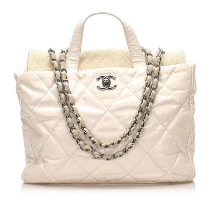 Chanel Glazed Portobello Leather Satchel (SHG-13861)