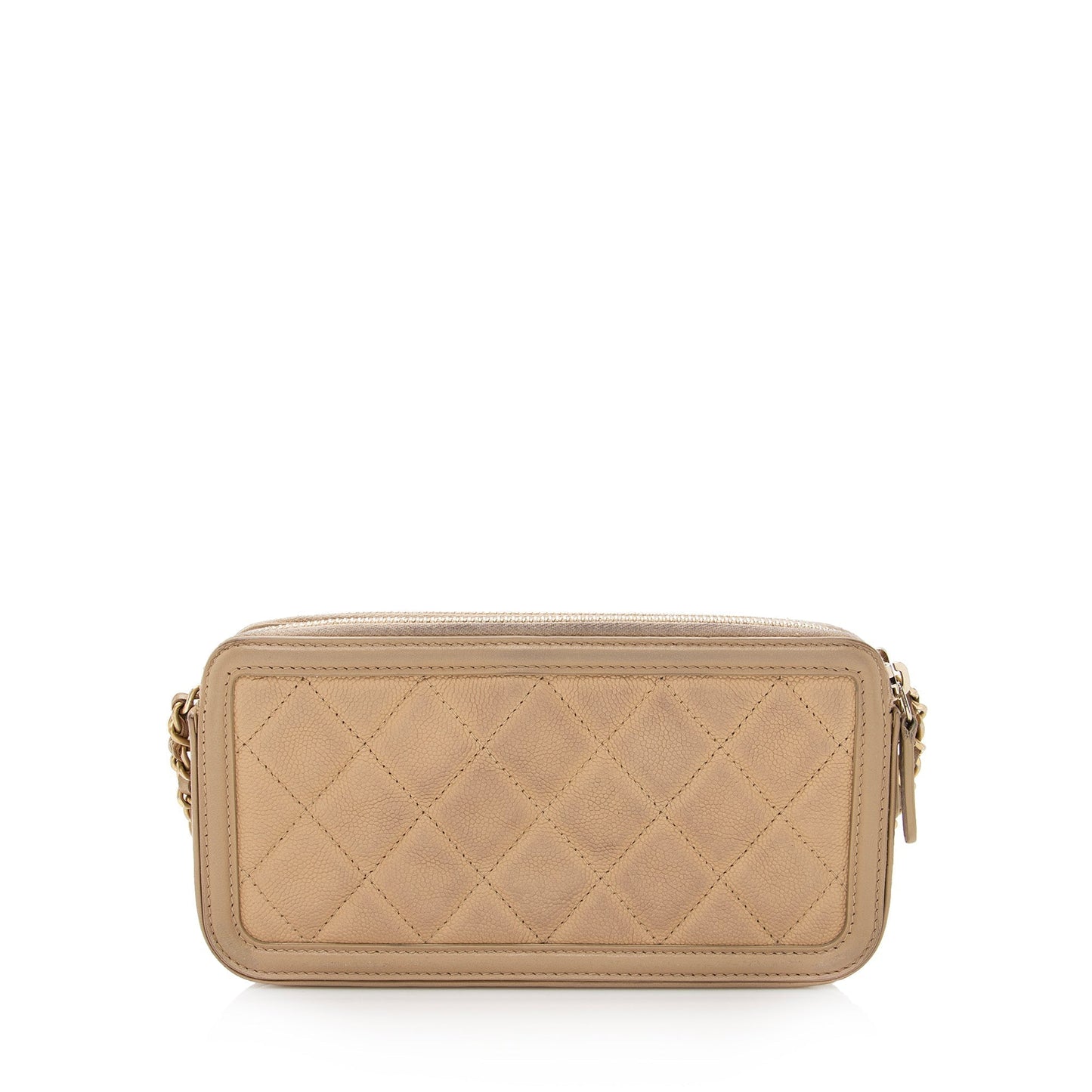 Chanel Grained Calfskin CC Filigree Clutch with Chain (SHF-22656)