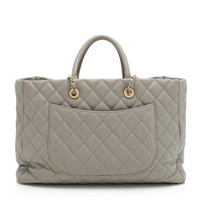 Chanel Grained Calfskin Coco Large Shopping Tote - FINAL SALE (SHF-ZuQvbo)