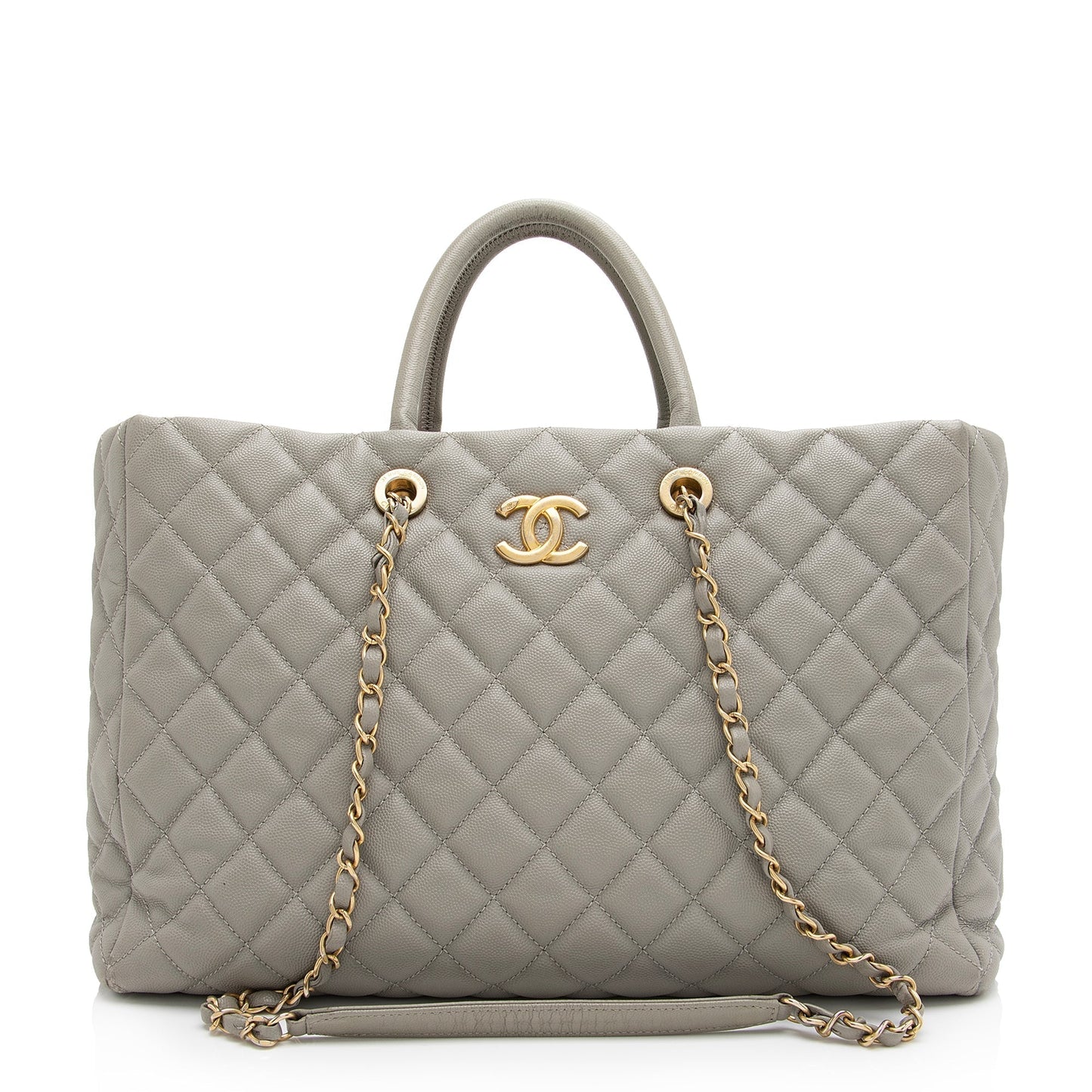 Chanel Grained Calfskin Coco Large Shopping Tote - FINAL SALE (SHF-ZuQvbo)