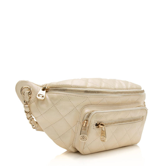 Chanel Iridescent Calfskin All About Waist Belt Bag (SHF-23914)