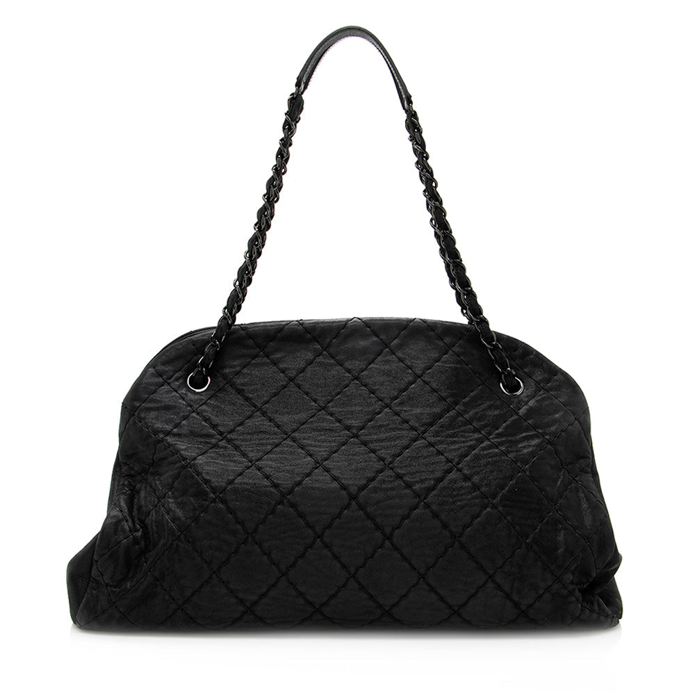 Chanel Iridescent Calfskin Just Mademoiselle XL Bowler Bag (SHF-19981)