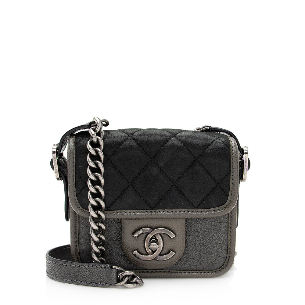 Chanel Iridescent Calfskin Paris Bombay Back to School Mini Flap Bag (SHF-20486)