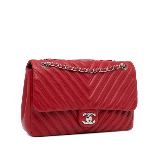 Chanel Jumbo Chevron Double Flap Bag (SHG-FmRuwm)