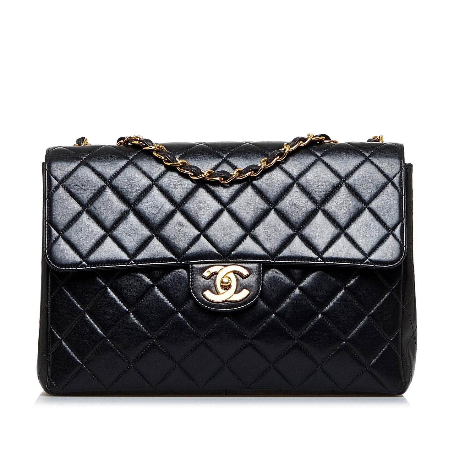 Chanel Jumbo Classic Lambskin Maxi Single Flap (SHG-HjHlER)