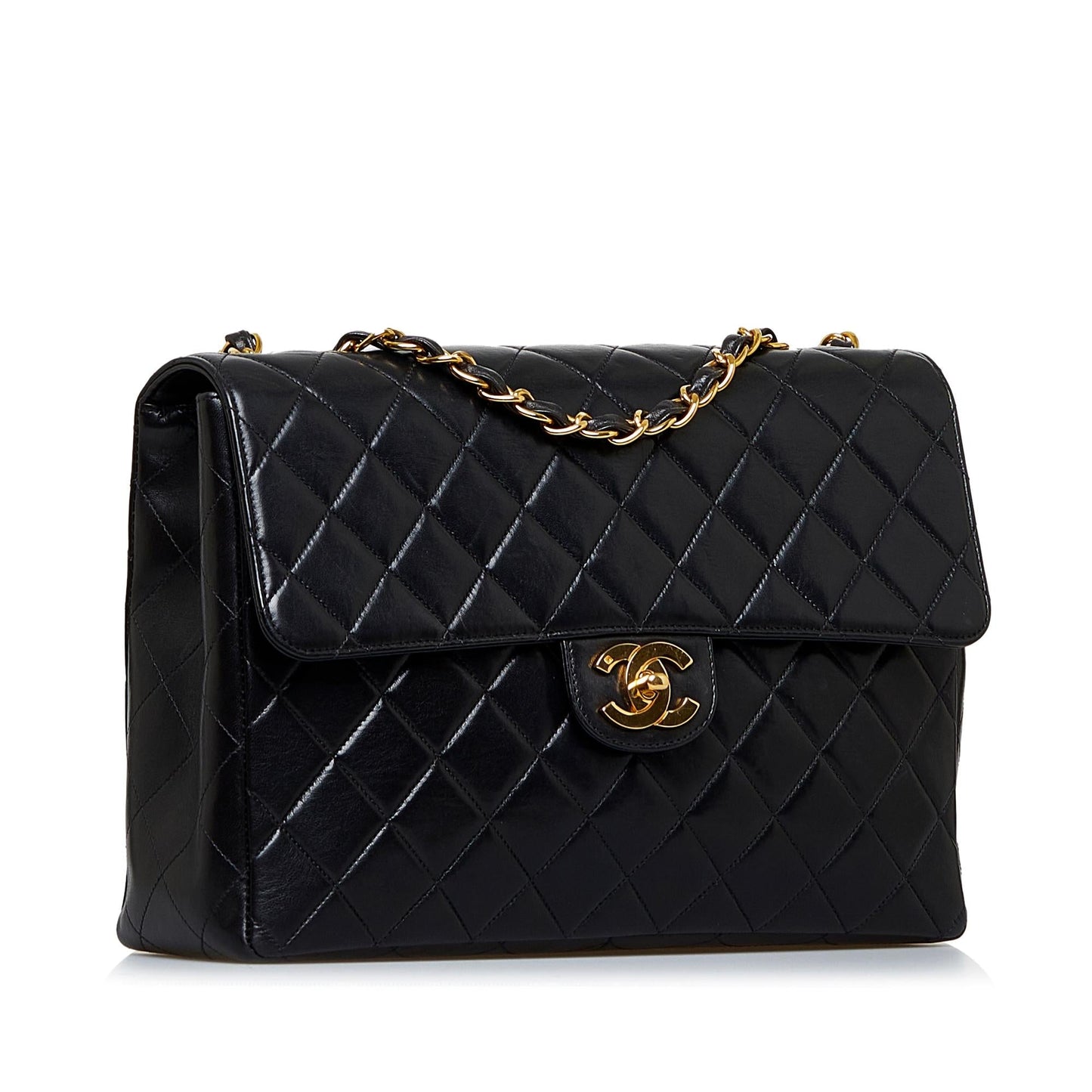 Chanel Jumbo Classic Lambskin Maxi Single Flap (SHG-HjHlER)