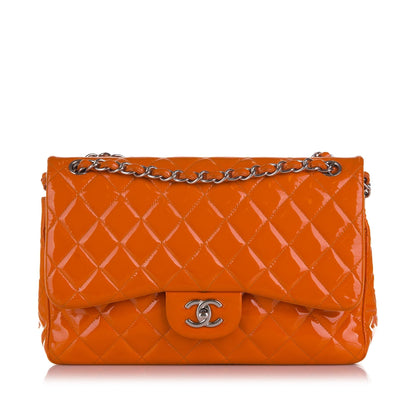 Chanel Jumbo Classic Patent Double Flap Bag (SHG-37472)