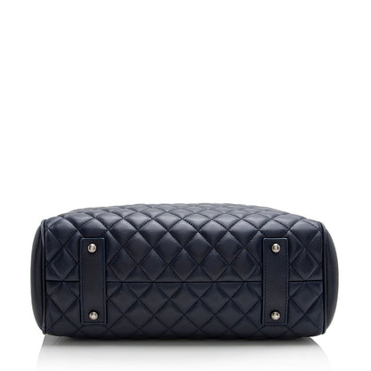 Chanel Quilted Lambskin CC Zip Large Tote (SHF-21917)