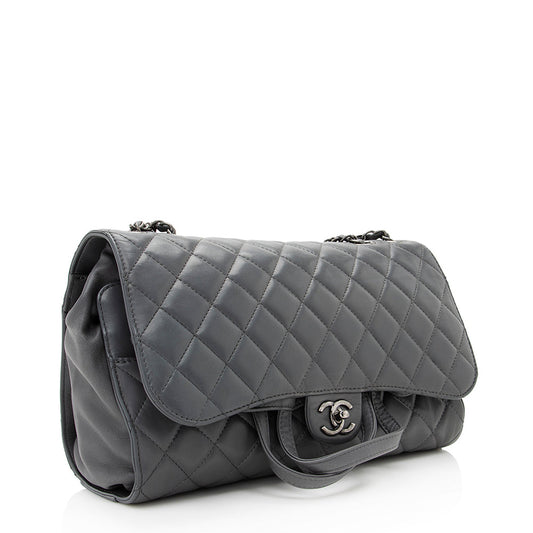 Chanel Lambskin Classic Drawstring Shopper Flap Bag - FINAL SALE (SHF-19322)