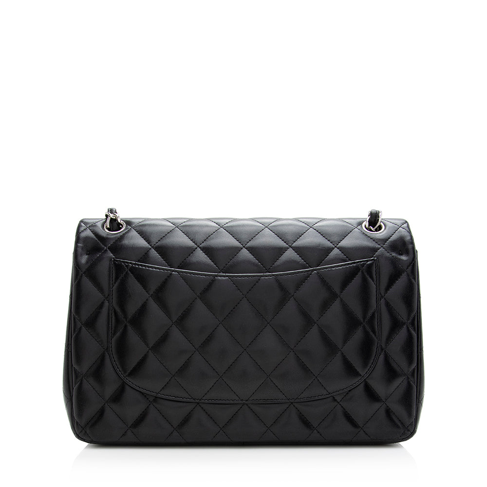 Chanel Lambskin Classic Jumbo Double Flap Bag (SHF-21199)