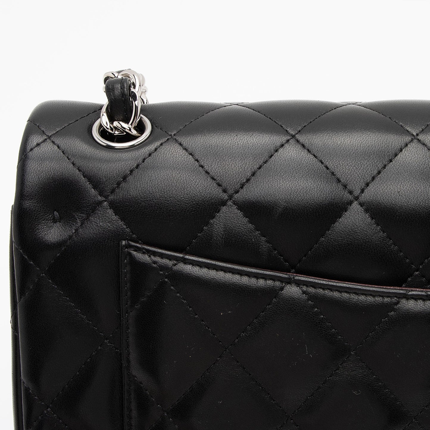 Chanel Lambskin Classic Jumbo Double Flap Bag (SHF-uoXjxo)