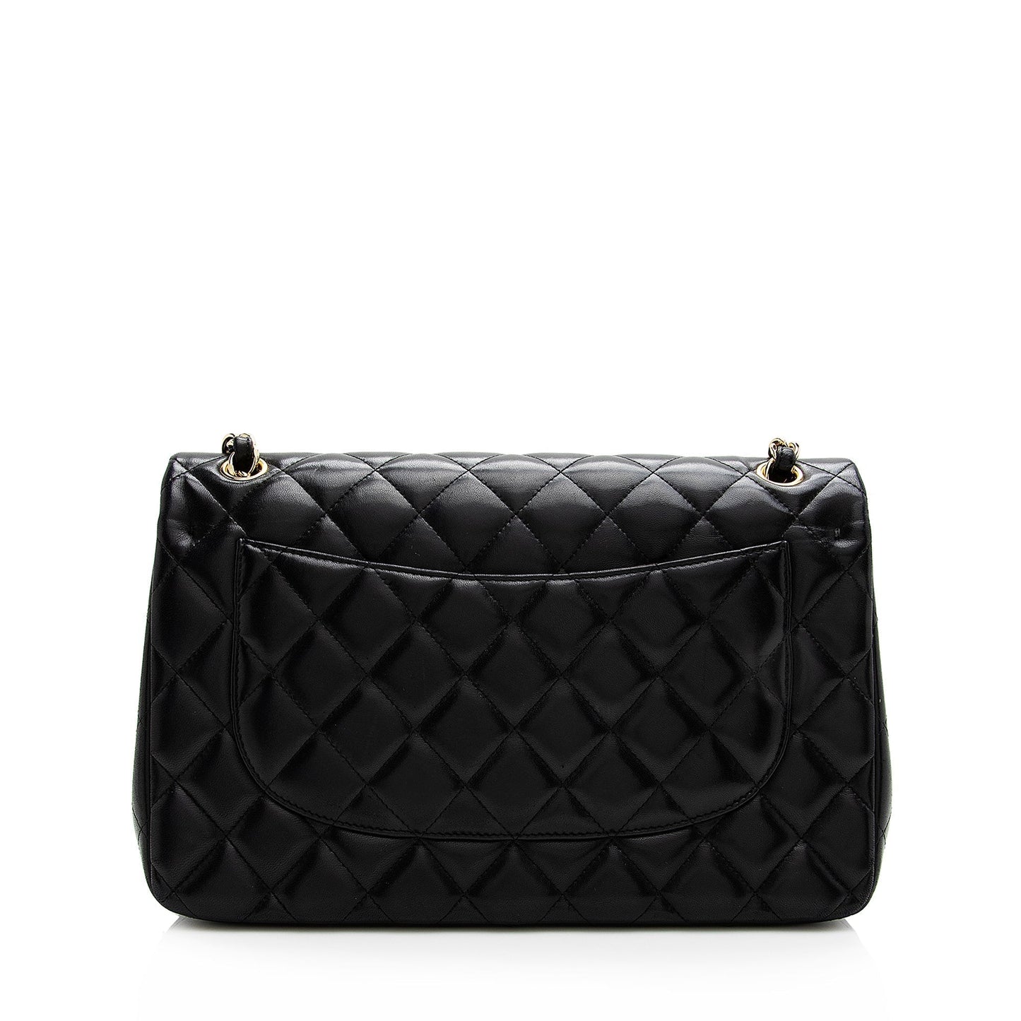 Chanel Lambskin Classic Jumbo Double Flap Bag (SHF-22321)