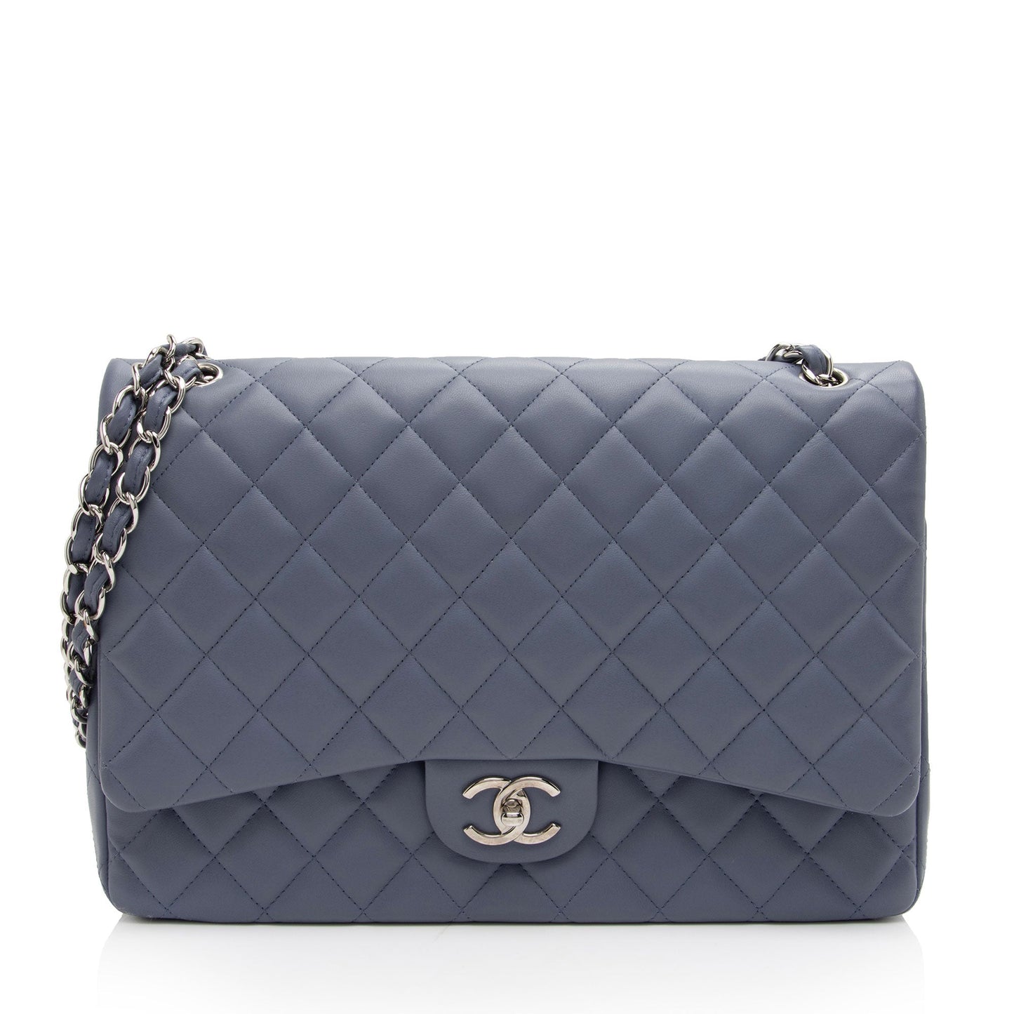 Chanel Lambskin Classic Maxi Double Flap Bag (SHF-mATEJl)