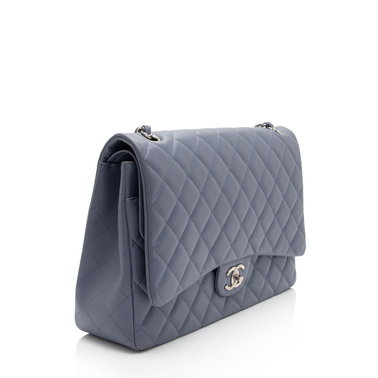 Chanel Lambskin Classic Maxi Double Flap Bag (SHF-mATEJl)