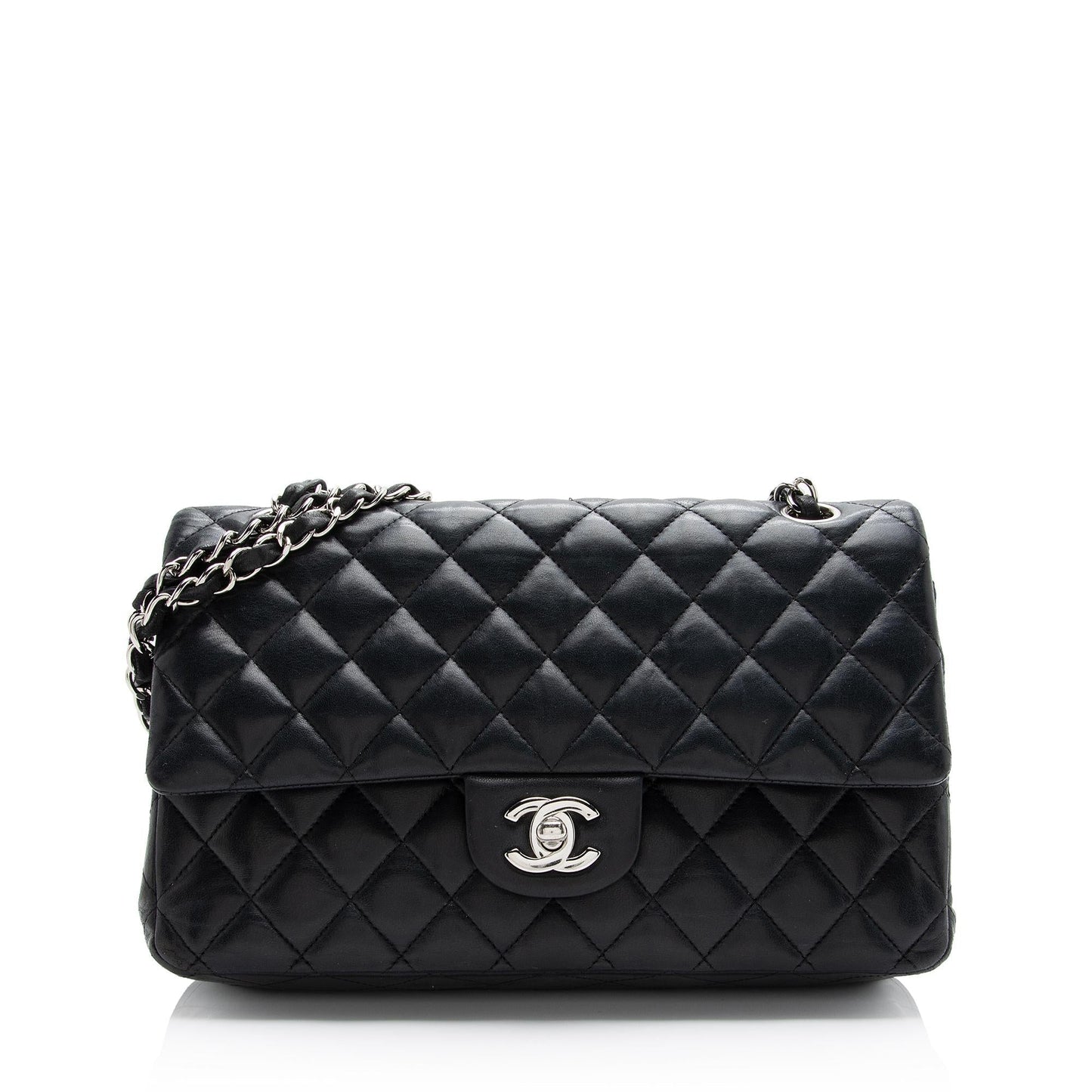 Chanel Lambskin Classic Medium Double Flap Bag (SHF-FMZc1r)