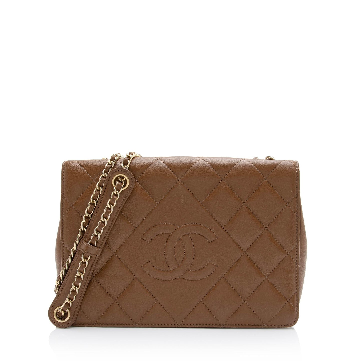 Chanel Lambskin Diamond CC Flap Bag (SHF-1zVIRm)