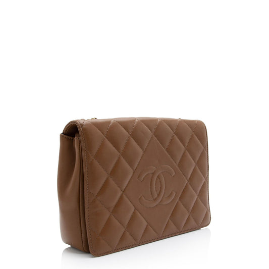 Chanel Lambskin Diamond CC Flap Bag (SHF-1zVIRm)