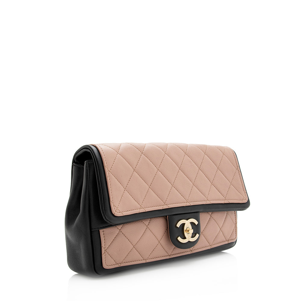 Chanel Lambskin Graphic Medium Flap Bag (SHF-20883)