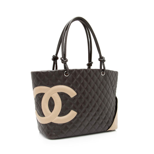 Chanel Lambskin Ligne Cambon Large Shopping Tote - FINAL SALE (SHF-tcEALw)