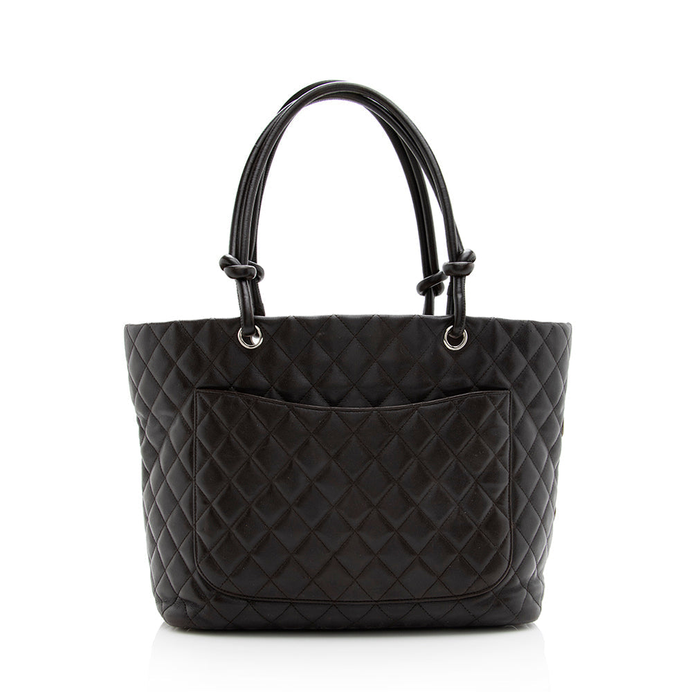 Chanel Lambskin Ligne Cambon Large Shopping Tote (SHF-19535)