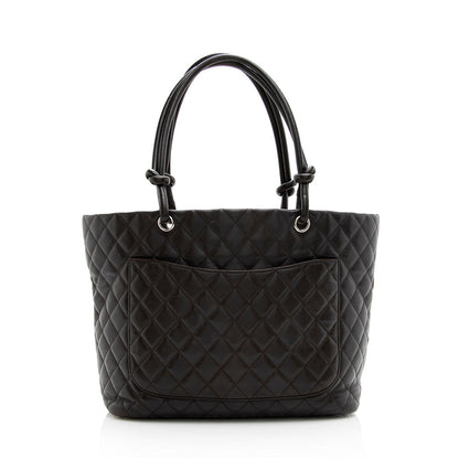 Chanel Lambskin Ligne Cambon Large Shopping Tote (SHF-19535)