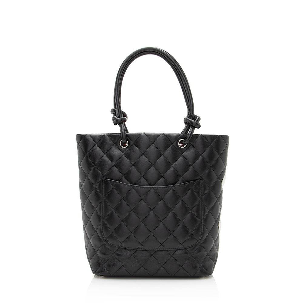 Chanel Lambskin Ligne Cambon Medium Tote (SHF-21669)