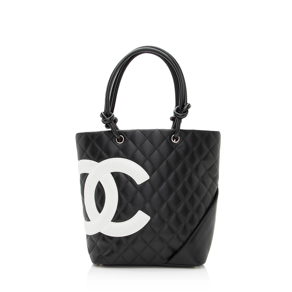 Chanel Lambskin Ligne Cambon Medium Tote (SHF-21669)