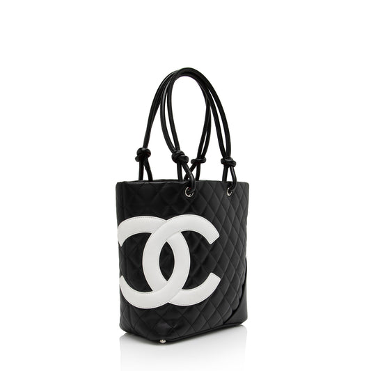 Chanel Lambskin Ligne Cambon Medium Tote (SHF-lIfRM2)