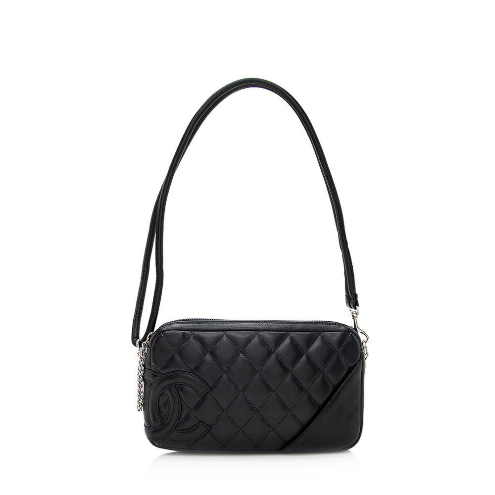 Chanel Lambskin Ligne Cambon Pochette Shoulder Bag (SHF-21049)