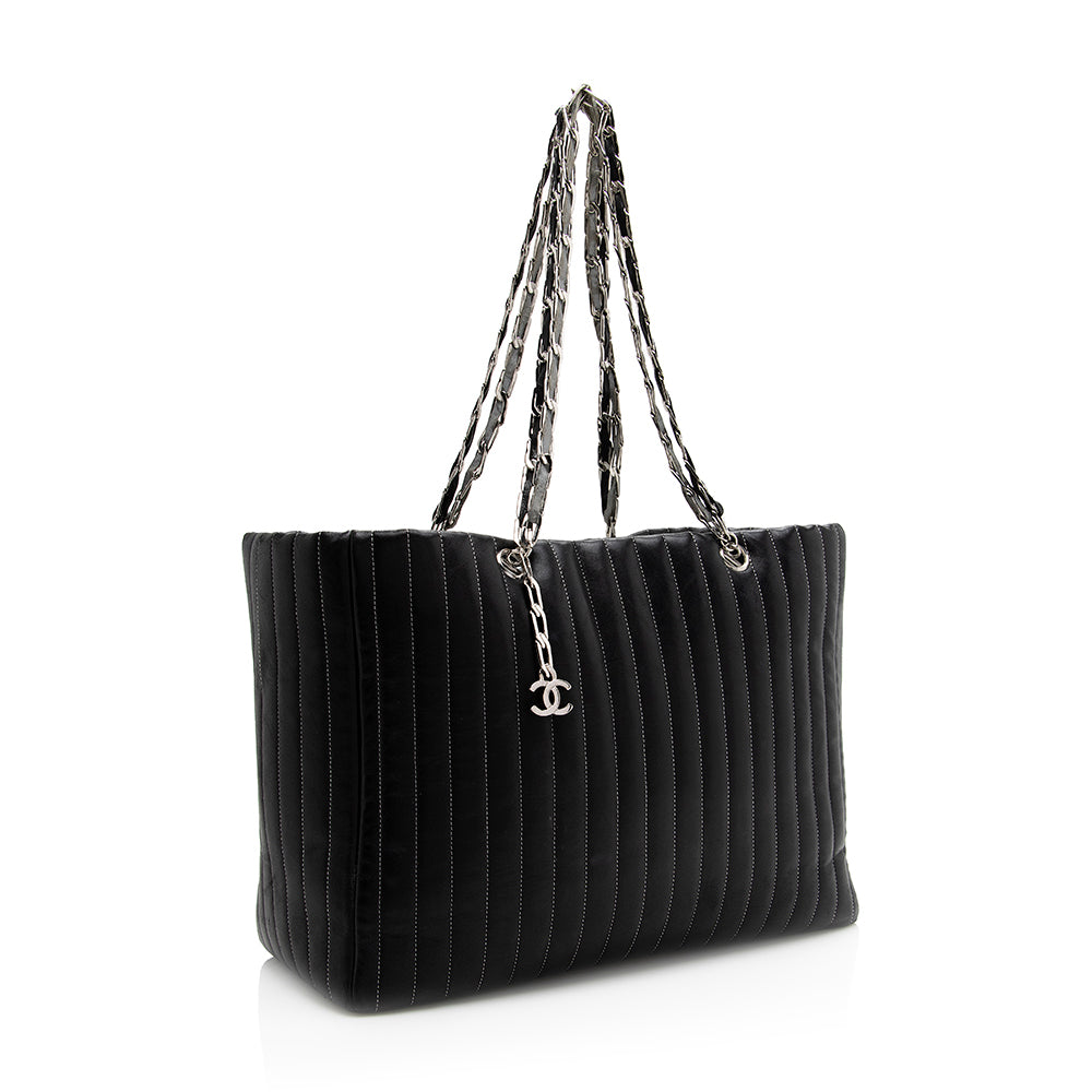 Chanel Lambskin Mademoiselle Large Tote (SHF-20897)