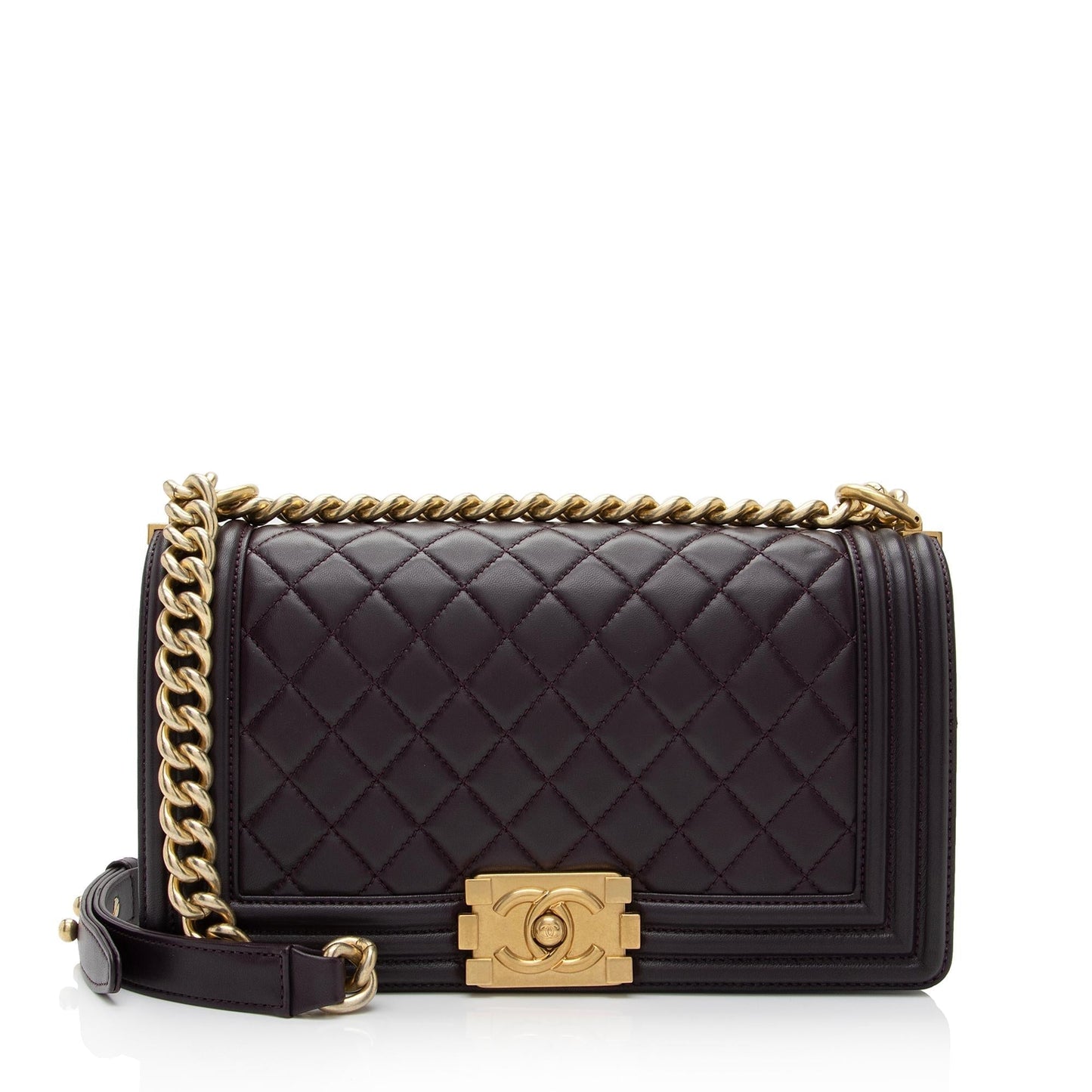 Chanel Lambskin Old Medium Boy Bag (SHF-oGvtdy)